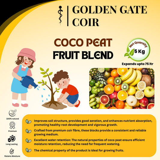 Coco Peat Block - Fruit Blend - 5kg block - 75ltr