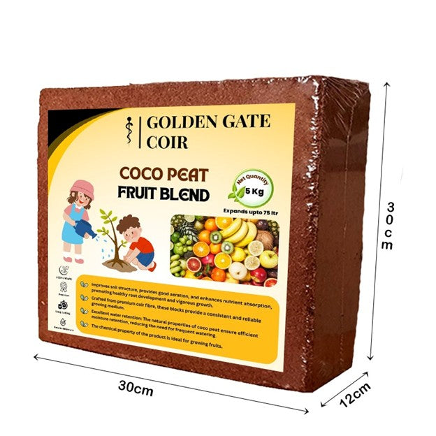 Coco Peat Block - Fruit Blend - 5kg block - 75ltr