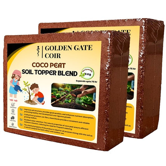 Coco Peat Block - Soil Topper Blend - 5kg Block - 75ltr